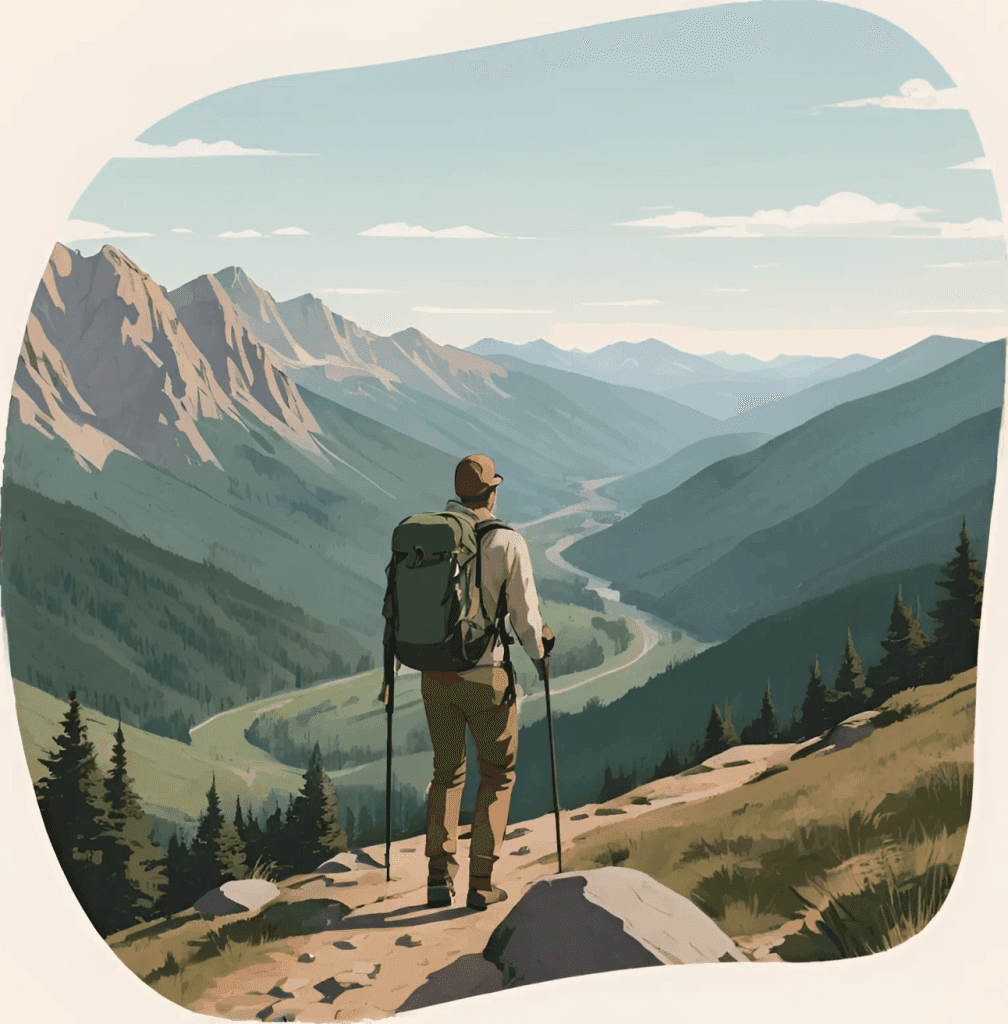 Hiker in the mountains